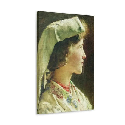 Konstantin Makovsky (1839-1915) Portrait of the Girl - 1910 - Canvas Wall Art - The Sticker Space