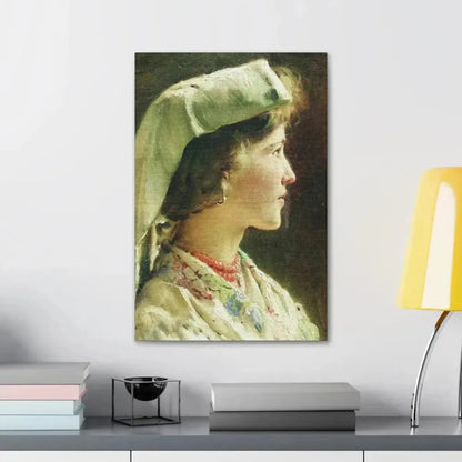 Konstantin Makovsky (1839-1915) Portrait of the Girl - 1910 - Canvas Wall Art - The Sticker Space