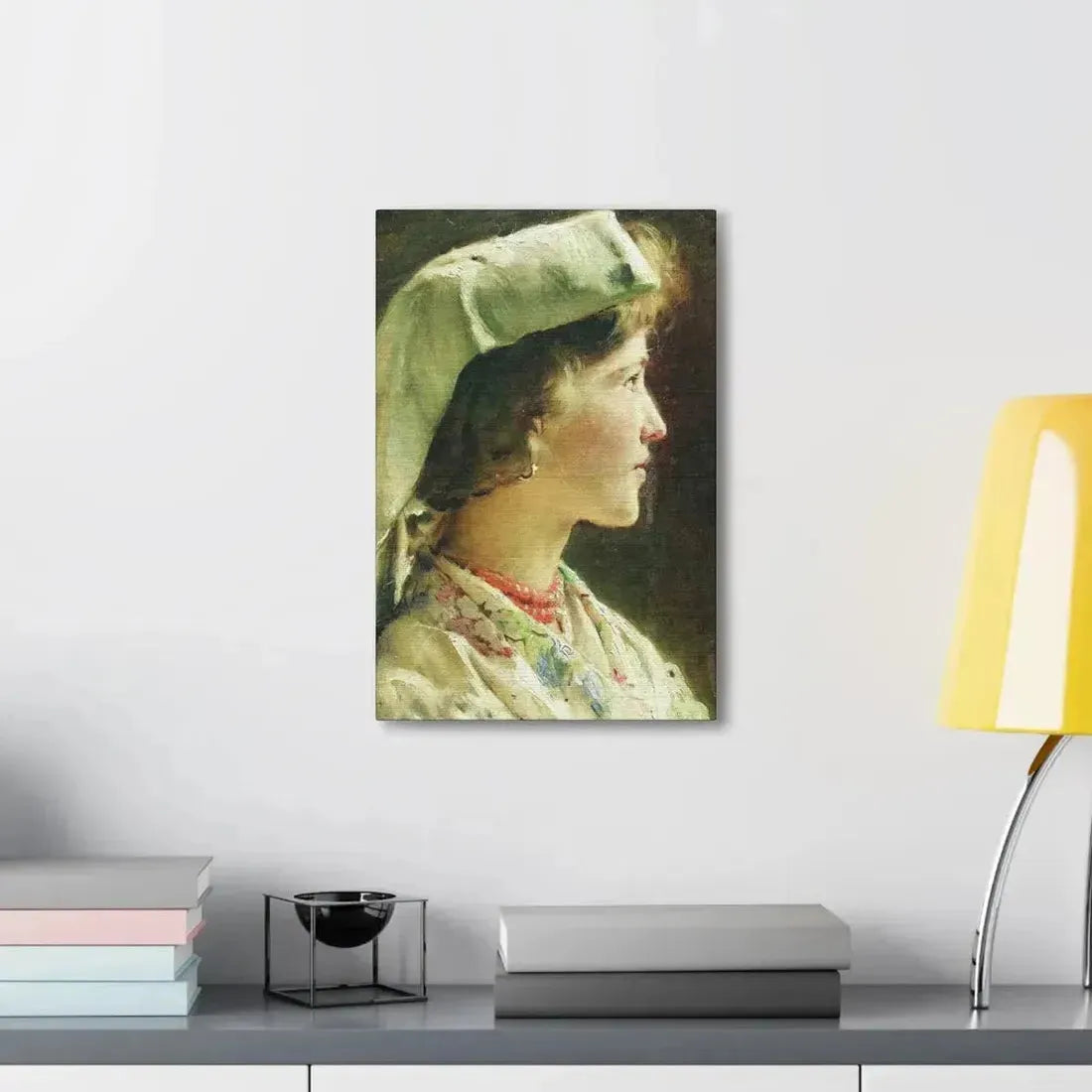 Konstantin Makovsky (1839-1915) Portrait of the Girl - 1910 - Canvas Wall Art - The Sticker Space