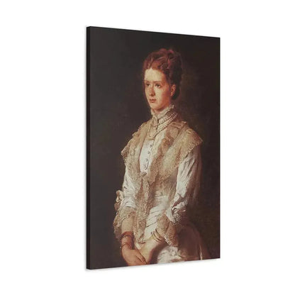 Konstantin Makovsky (1839-1915) Portrait of the Girl in Blue Dress - Canvas Wall Art - The Sticker Space