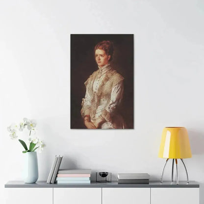 Konstantin Makovsky (1839-1915) Portrait of the Girl in Blue Dress - Canvas Wall Art - The Sticker Space