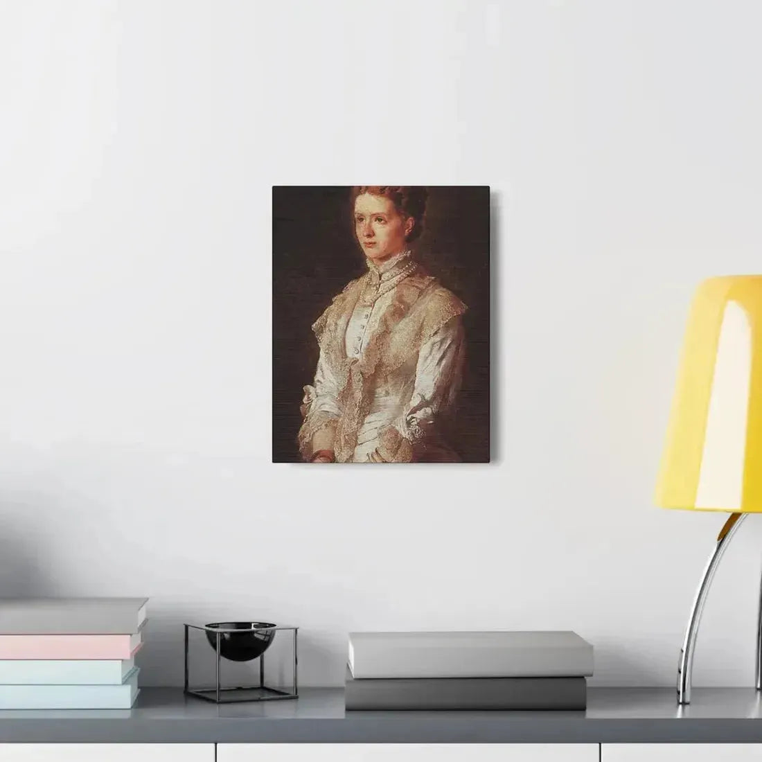 Konstantin Makovsky (1839-1915) Portrait of the Girl in Blue Dress - Canvas Wall Art - The Sticker Space