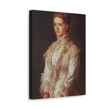 Konstantin Makovsky (1839-1915) Portrait of the Girl in Blue Dress - Canvas Wall Art - The Sticker Space