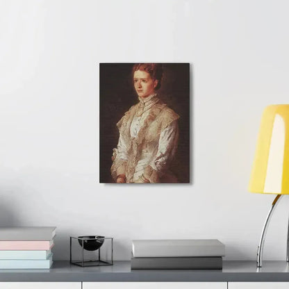 Konstantin Makovsky (1839-1915) Portrait of the Girl in Blue Dress - Canvas Wall Art - The Sticker Space