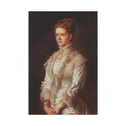 Konstantin Makovsky (1839-1915) Portrait of the Girl in Blue Dress - Canvas Wall Art - The Sticker Space