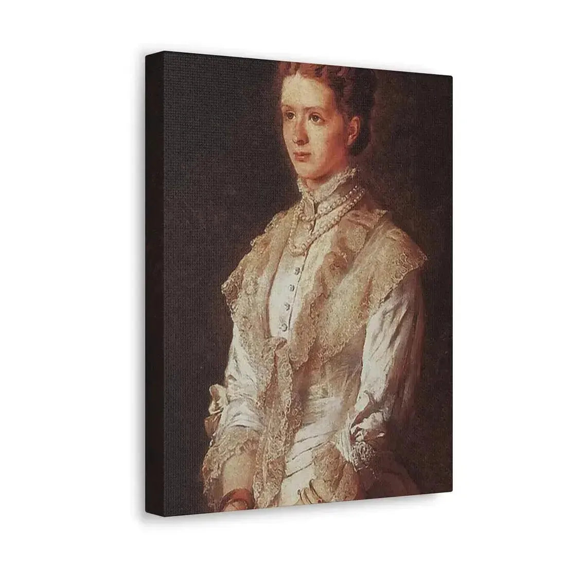 Konstantin Makovsky (1839-1915) Portrait of the Girl in Blue Dress - Canvas Wall Art - The Sticker Space