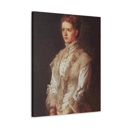 Konstantin Makovsky (1839-1915) Portrait of the Girl in Blue Dress - Canvas Wall Art - The Sticker Space