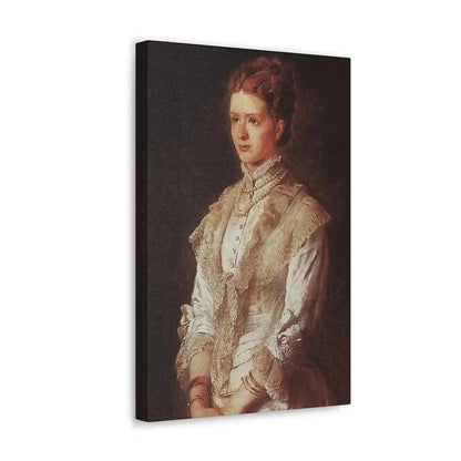 Konstantin Makovsky (1839-1915) Portrait of the Girl in Blue Dress - Canvas Wall Art - The Sticker Space