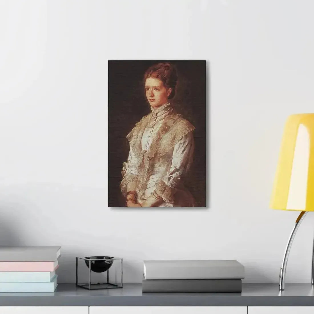 Konstantin Makovsky (1839-1915) Portrait of the Girl in Blue Dress - Canvas Wall Art - The Sticker Space