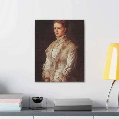 Konstantin Makovsky (1839-1915) Portrait of the Girl in Blue Dress - Canvas Wall Art - The Sticker Space