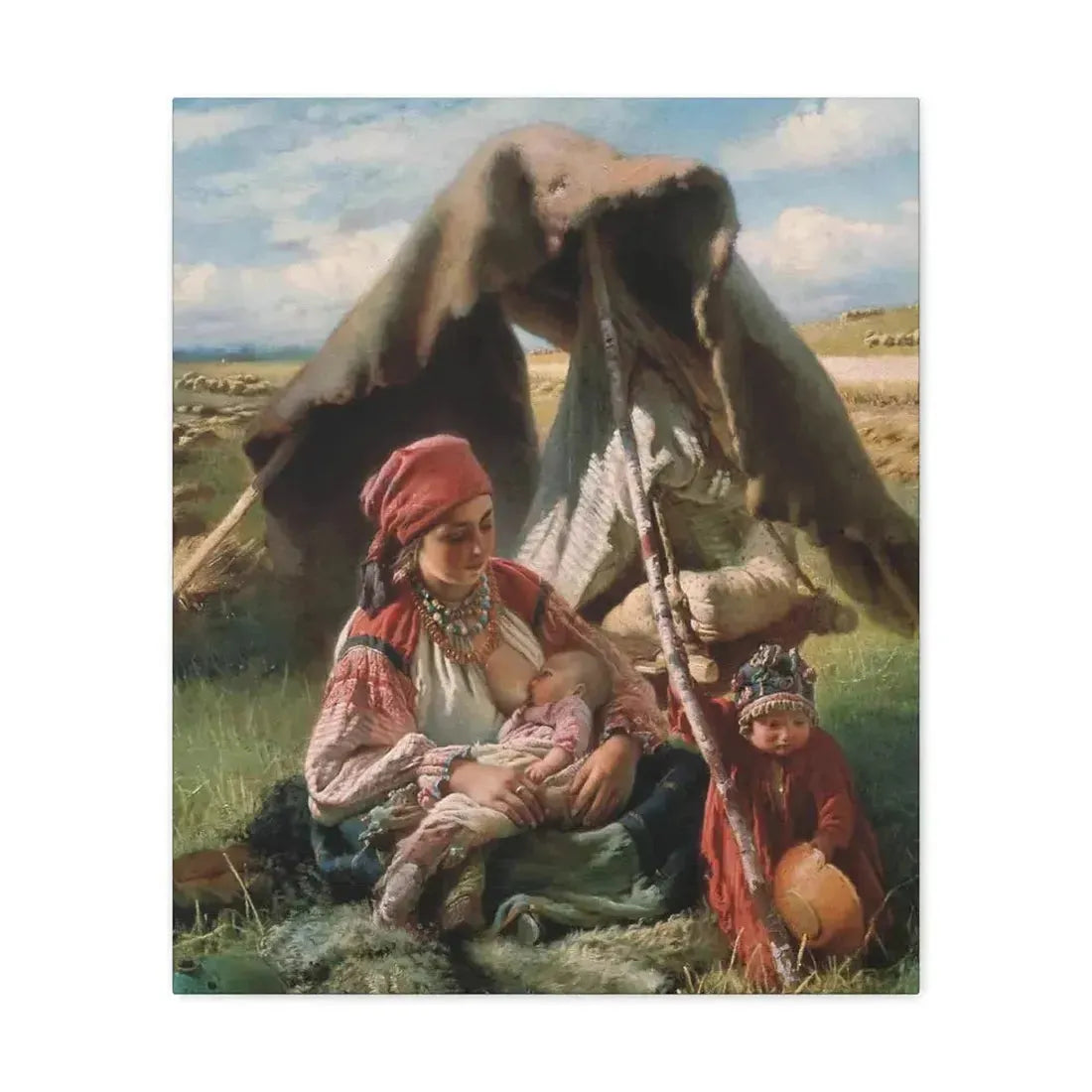 Konstantin Makovsky (1839-1915) Reaper - Canvas Wall Art 20″ x 24″ 1.25" - The Sticker Space