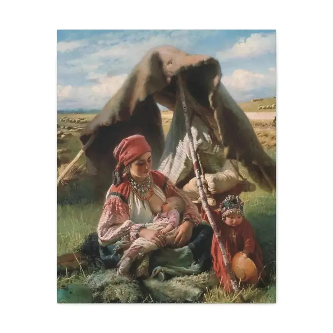 Konstantin Makovsky (1839-1915) Reaper - Canvas Wall Art - The Sticker Space