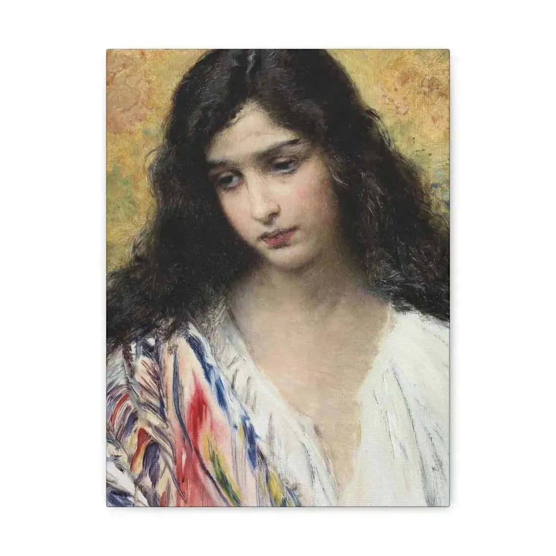 Konstantin Makovsky (1839-1915) Russian Beauty - Canvas Wall Art 12″ x 16″ 1.25" - The Sticker Space