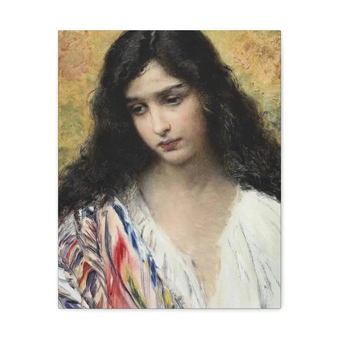 Konstantin Makovsky (1839-1915) Russian Beauty - Canvas Wall Art 16″ x 20″ 1.25" - The Sticker Space