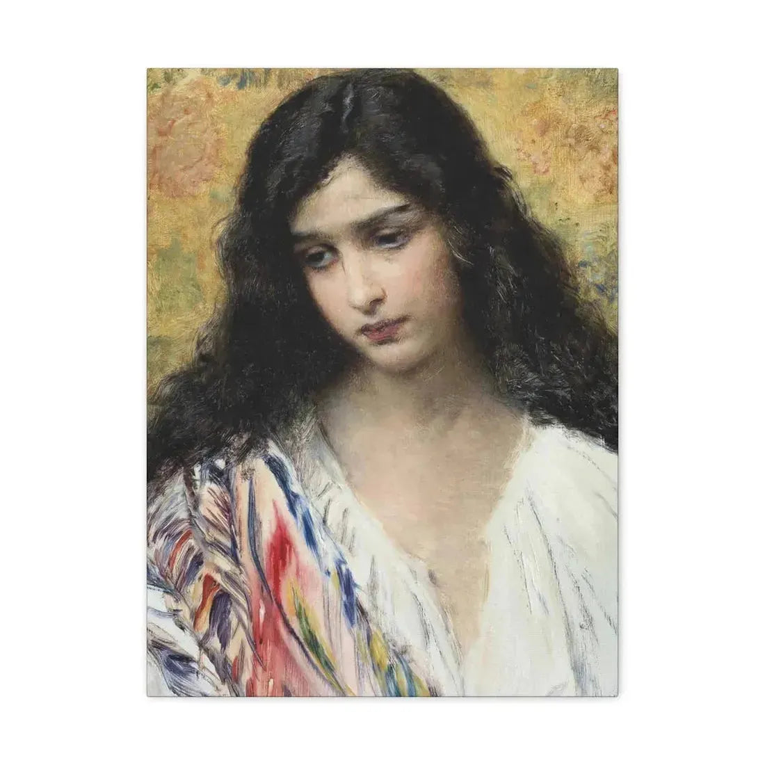 Konstantin Makovsky (1839-1915) Russian Beauty - Canvas Wall Art 18″ x 24″ 1.25" - The Sticker Space