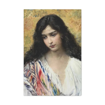 Konstantin Makovsky (1839-1915) Russian Beauty - Canvas Wall Art 20″ x 30″ 1.25" - The Sticker Space