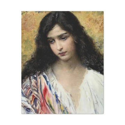 Konstantin Makovsky (1839-1915) Russian Beauty - Canvas Wall Art 24″ x 30″ 1.25" - The Sticker Space