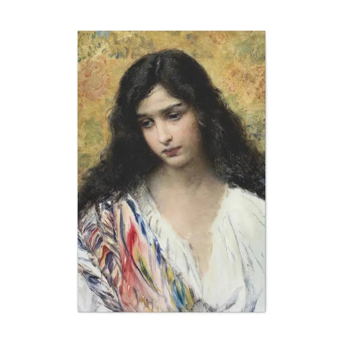 Konstantin Makovsky (1839-1915) Russian Beauty - Canvas Wall Art 24″ x 36″ 1.25" - The Sticker Space