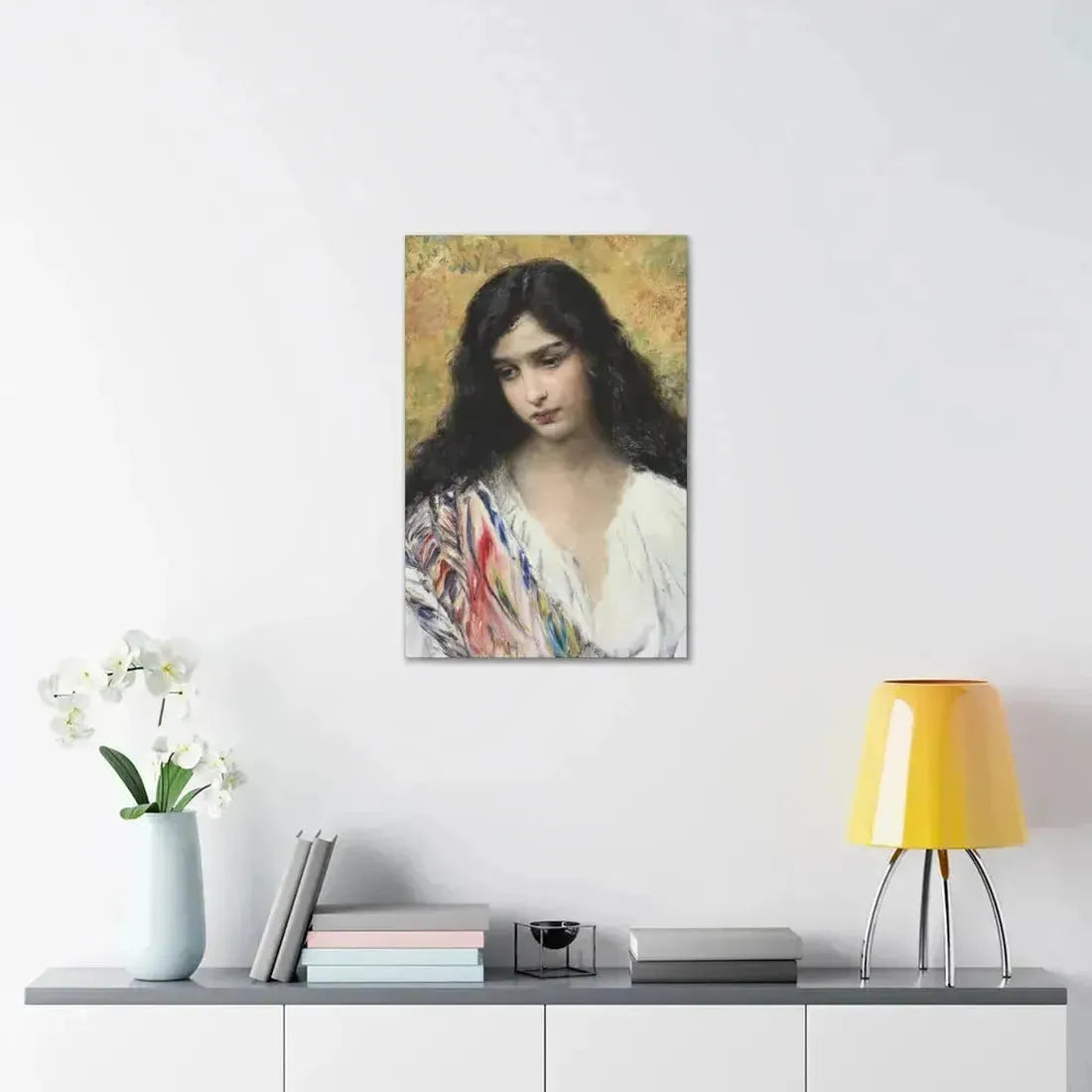 Konstantin Makovsky (1839-1915) Russian Beauty - Canvas Wall Art - The Sticker Space