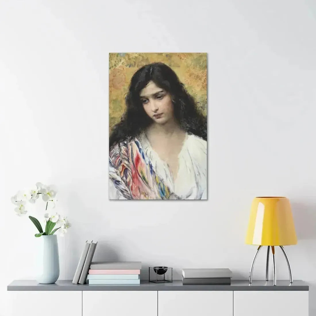 Konstantin Makovsky (1839-1915) Russian Beauty - Canvas Wall Art - The Sticker Space