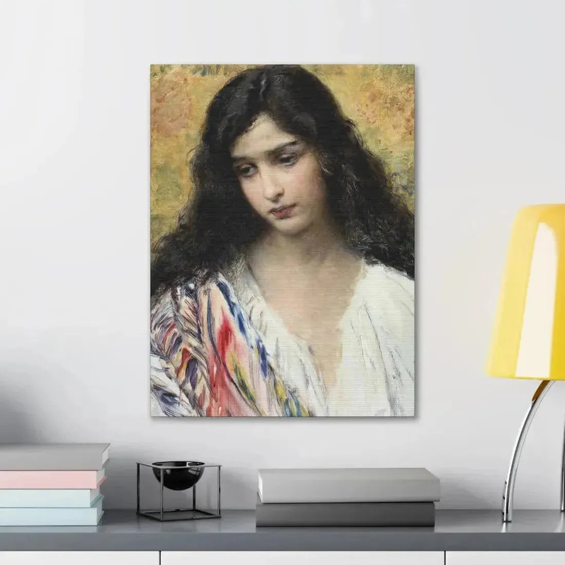 Konstantin Makovsky (1839-1915) Russian Beauty - Canvas Wall Art - The Sticker Space