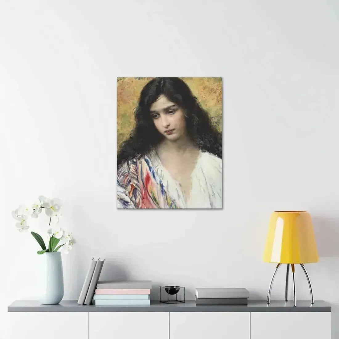 Konstantin Makovsky (1839-1915) Russian Beauty - Canvas Wall Art - The Sticker Space