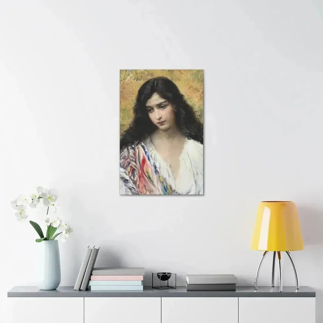 Konstantin Makovsky (1839-1915) Russian Beauty - Canvas Wall Art - The Sticker Space