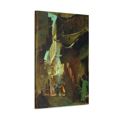 Konstantin Makovsky (1839-1915) Street in Cairo - 1873 - Canvas Wall Art - The Sticker Space