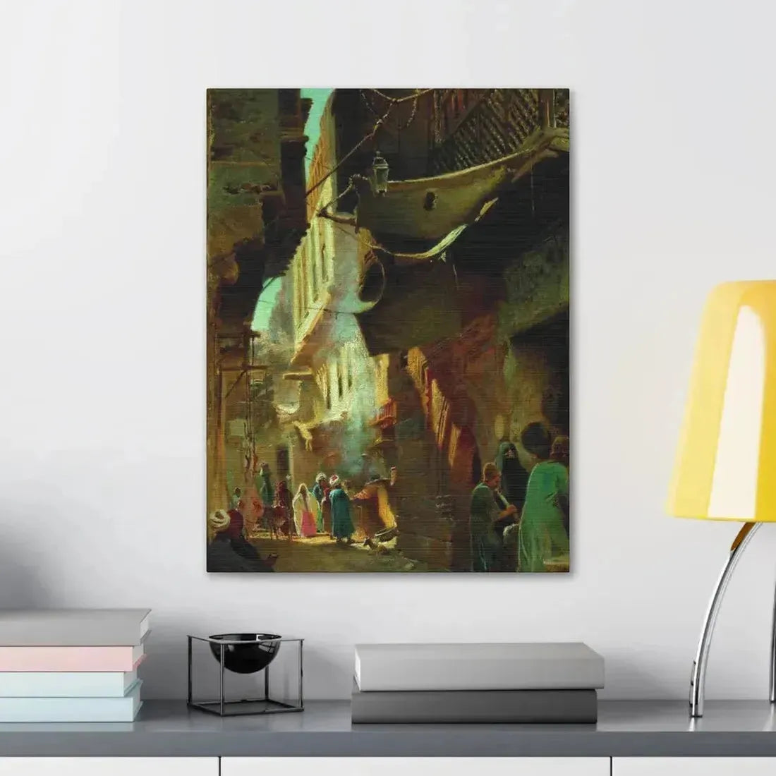 Konstantin Makovsky (1839-1915) Street in Cairo - 1873 - Canvas Wall Art - The Sticker Space