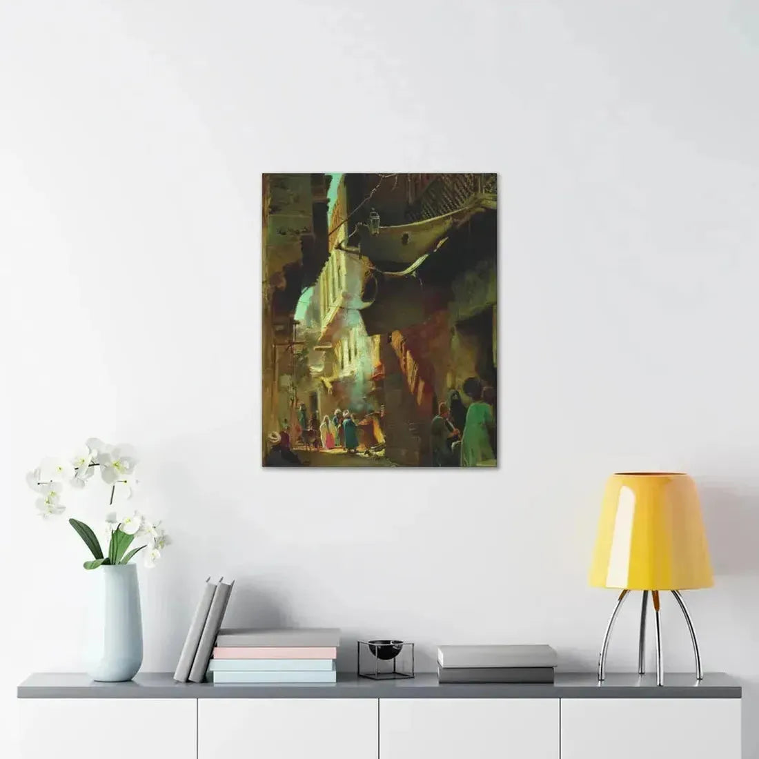 Konstantin Makovsky (1839-1915) Street in Cairo - 1873 - Canvas Wall Art - The Sticker Space