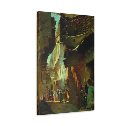 Konstantin Makovsky (1839-1915) Street in Cairo - 1873 - Canvas Wall Art - The Sticker Space