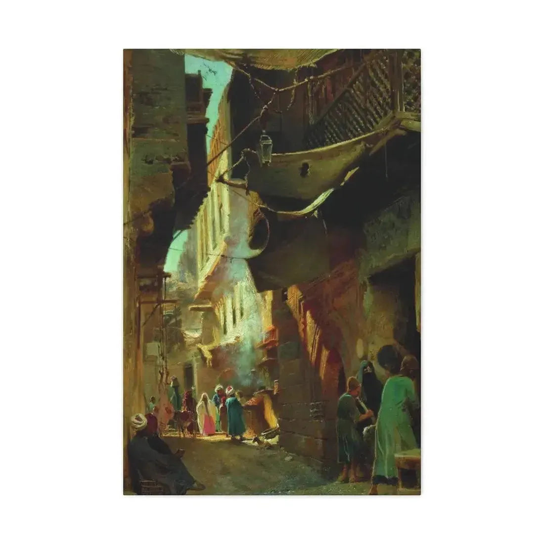 Konstantin Makovsky (1839-1915) Street in Cairo - 1873 - Canvas Wall Art - The Sticker Space