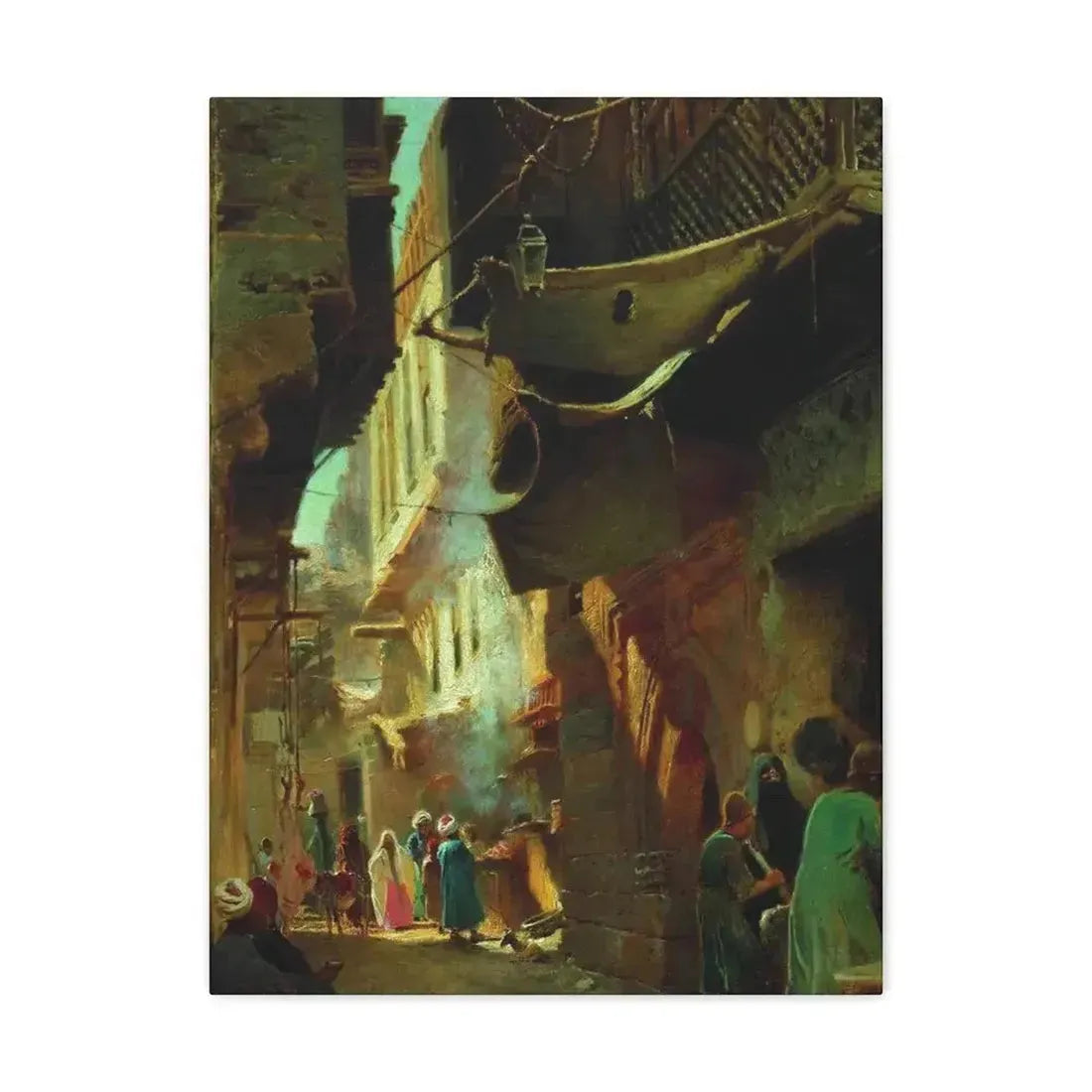 Konstantin Makovsky (1839-1915) Street in Cairo - 1873 - Canvas Wall Art - The Sticker Space