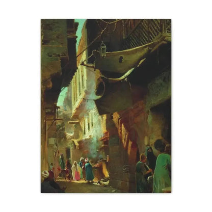 Konstantin Makovsky (1839-1915) Street in Cairo - 1873 - Canvas Wall Art - The Sticker Space