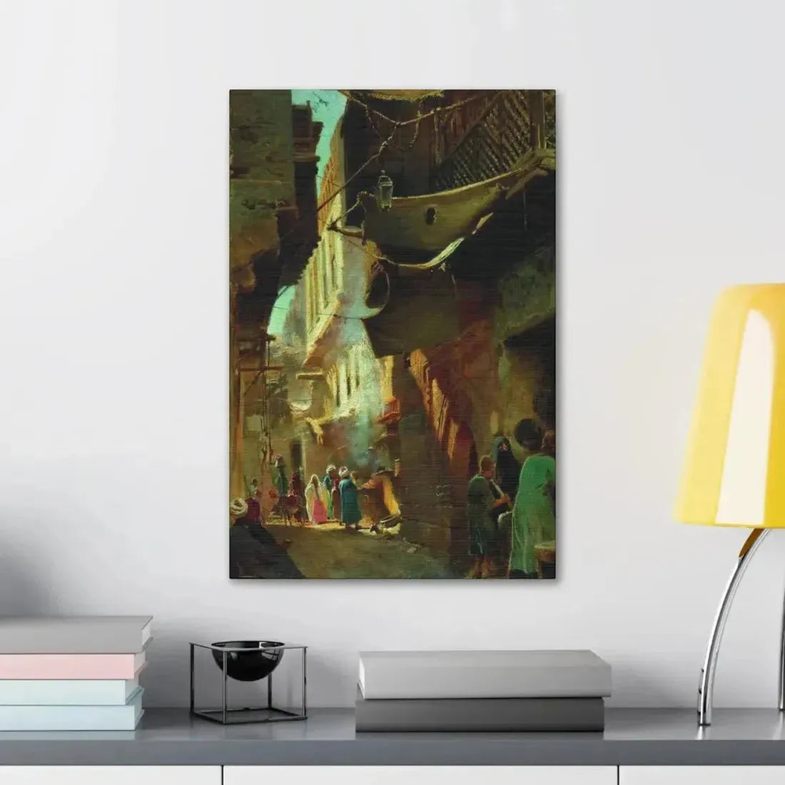 Konstantin Makovsky (1839-1915) Street in Cairo - 1873 - Canvas Wall Art - The Sticker Space