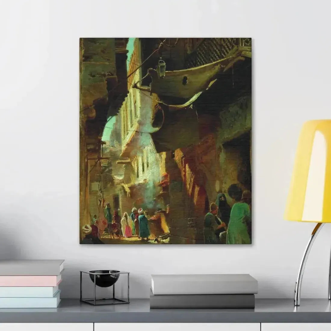 Konstantin Makovsky (1839-1915) Street in Cairo - 1873 - Canvas Wall Art - The Sticker Space