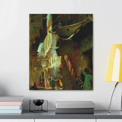 Konstantin Makovsky (1839-1915) Street in Cairo - 1873 - Canvas Wall Art - The Sticker Space