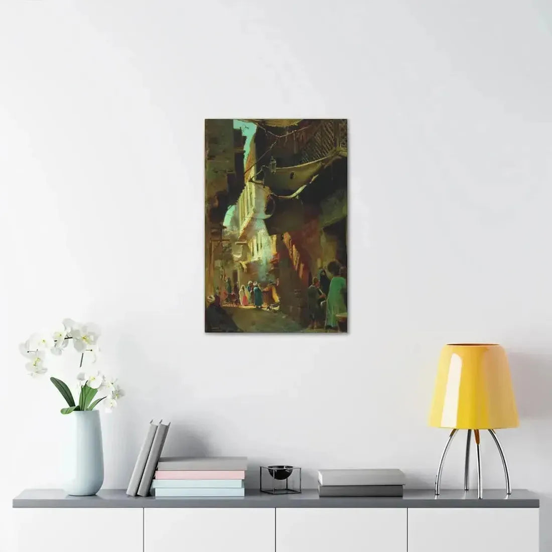 Konstantin Makovsky (1839-1915) Street in Cairo - 1873 - Canvas Wall Art - The Sticker Space