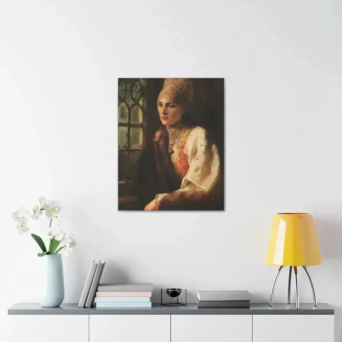 Konstantin Makovsky (1839-1915) The Boyarina - Canvas Wall Art - The Sticker Space