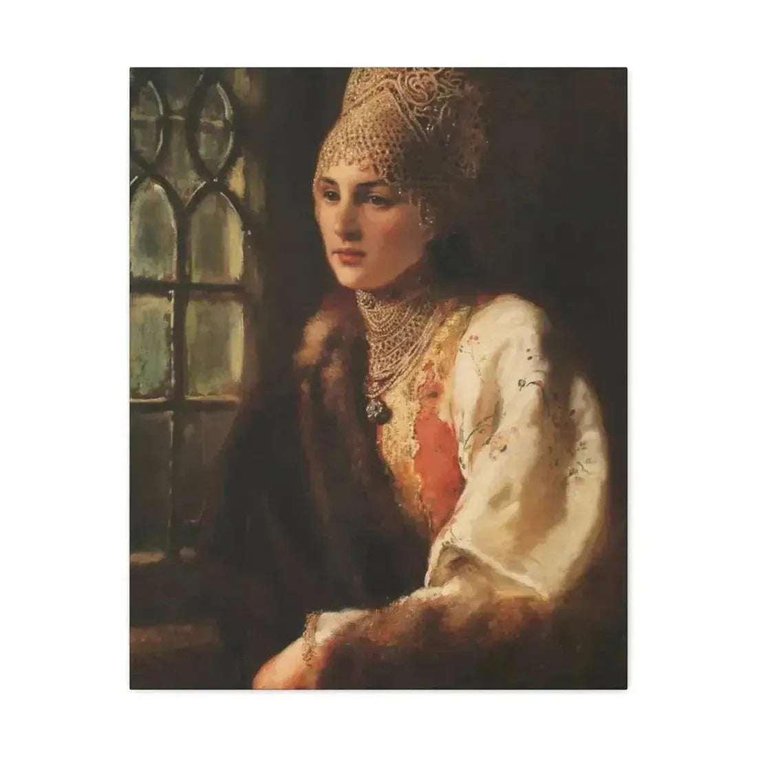 Konstantin Makovsky (1839-1915) The Boyarina - Canvas Wall Art - The Sticker Space