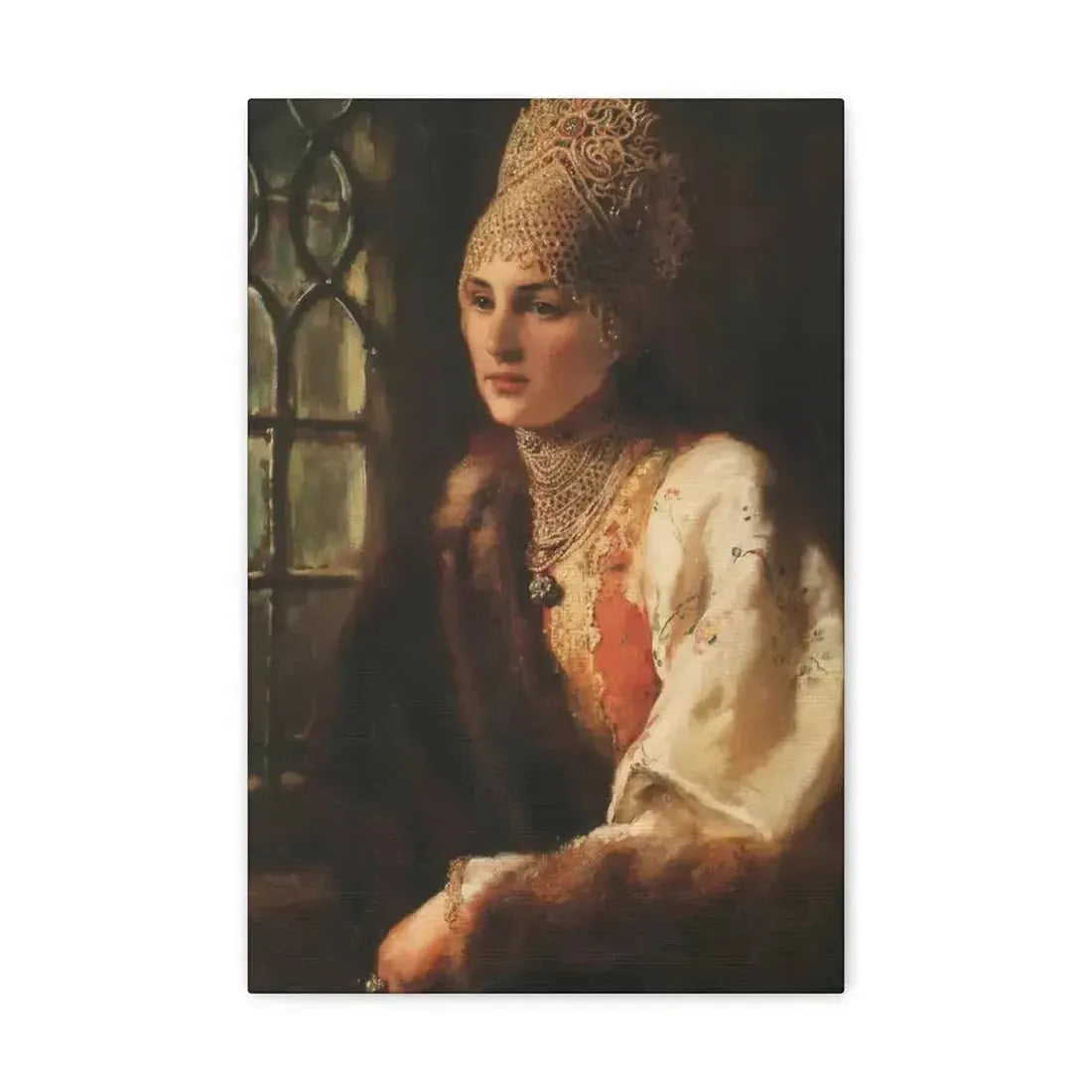 Konstantin Makovsky (1839-1915) The Boyarina - Canvas Wall Art - The Sticker Space