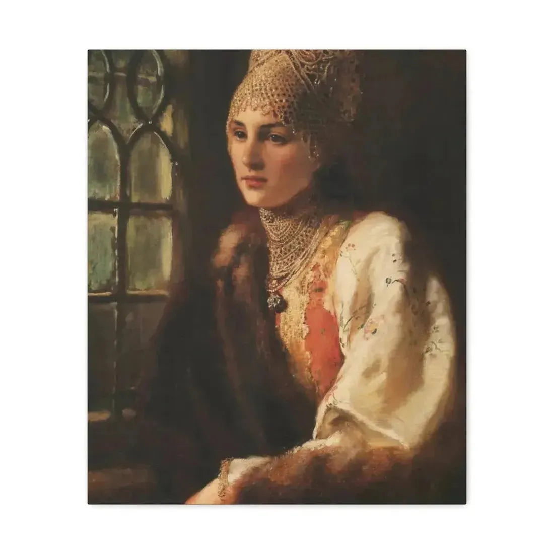 Konstantin Makovsky (1839-1915) The Boyarina - Canvas Wall Art - The Sticker Space