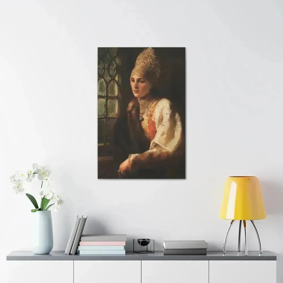 Konstantin Makovsky (1839-1915) The Boyarina - Canvas Wall Art - The Sticker Space