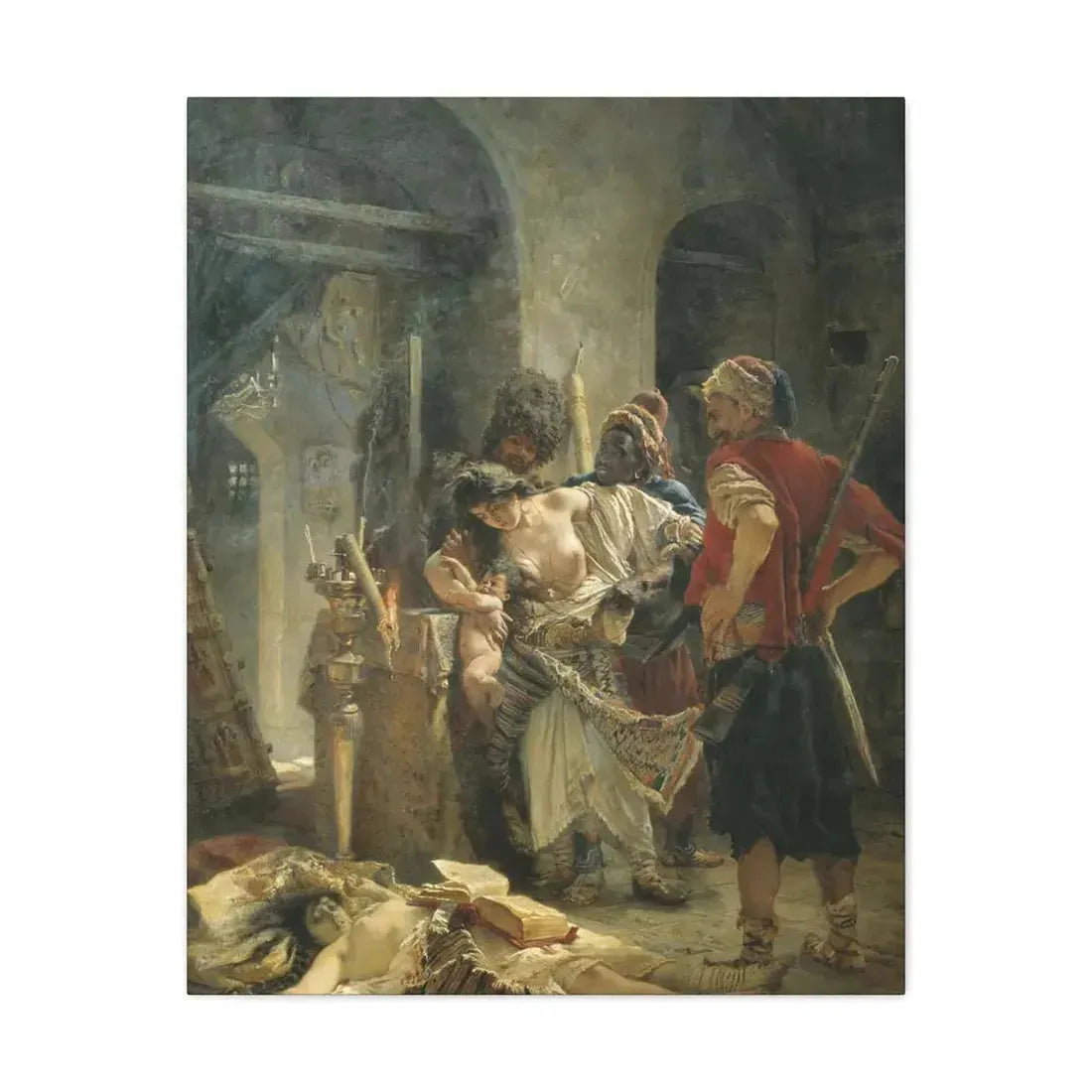 Konstantin Makovsky (1839-1915) The Bulgarian Martyresses - Canvas Wall Art 24″ x 30″ 1.25" - The Sticker Space