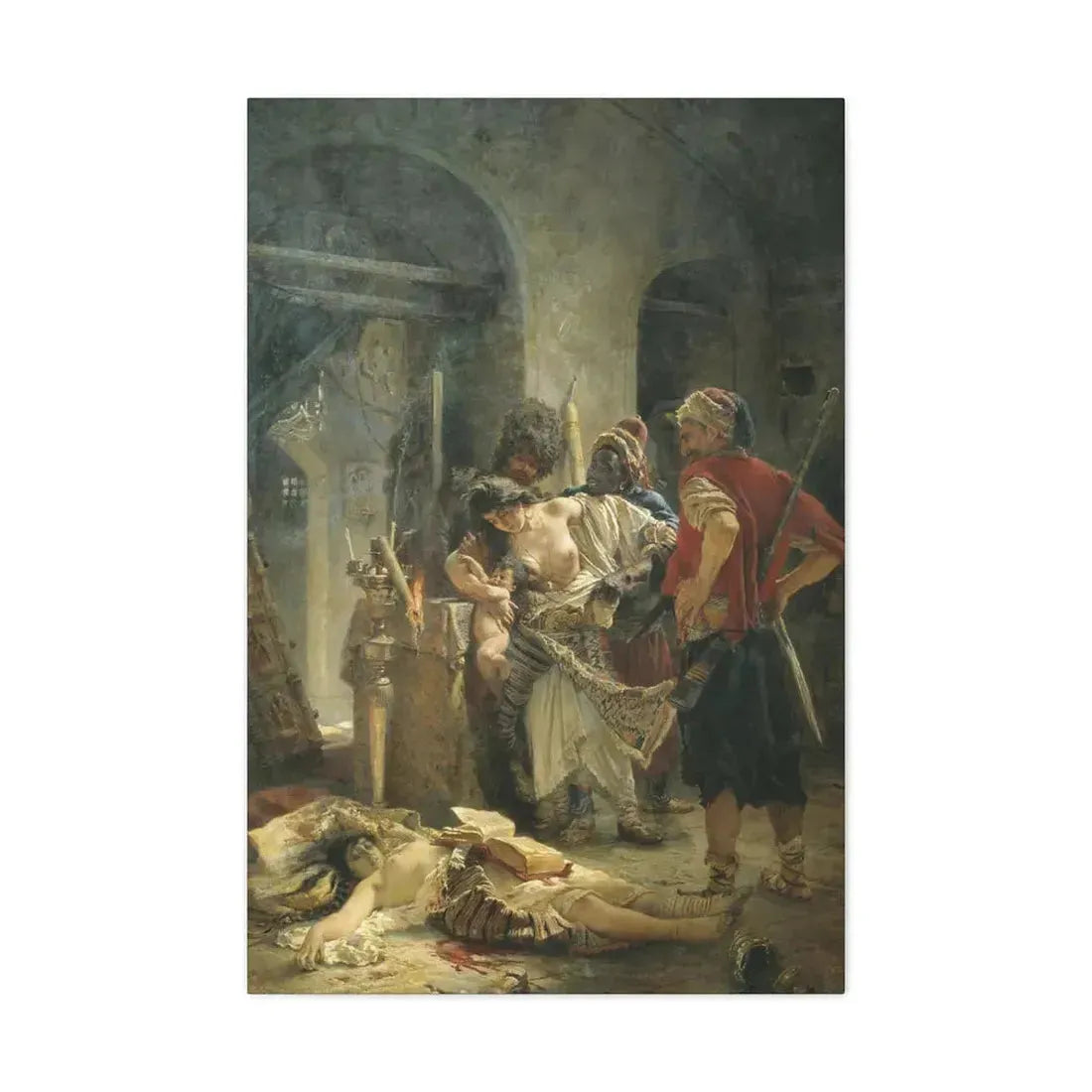 Konstantin Makovsky (1839-1915) The Bulgarian Martyresses - Canvas Wall Art 24″ x 36″ 1.25" - The Sticker Space