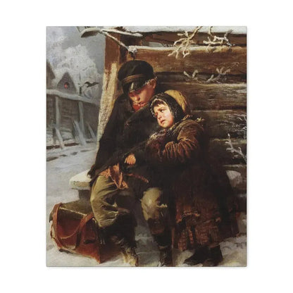 Konstantin Makovsky (1839-1915) The Little Organ-Grinder - Canvas Wall Art 20″ x 24″ 1.25" - The Sticker Space