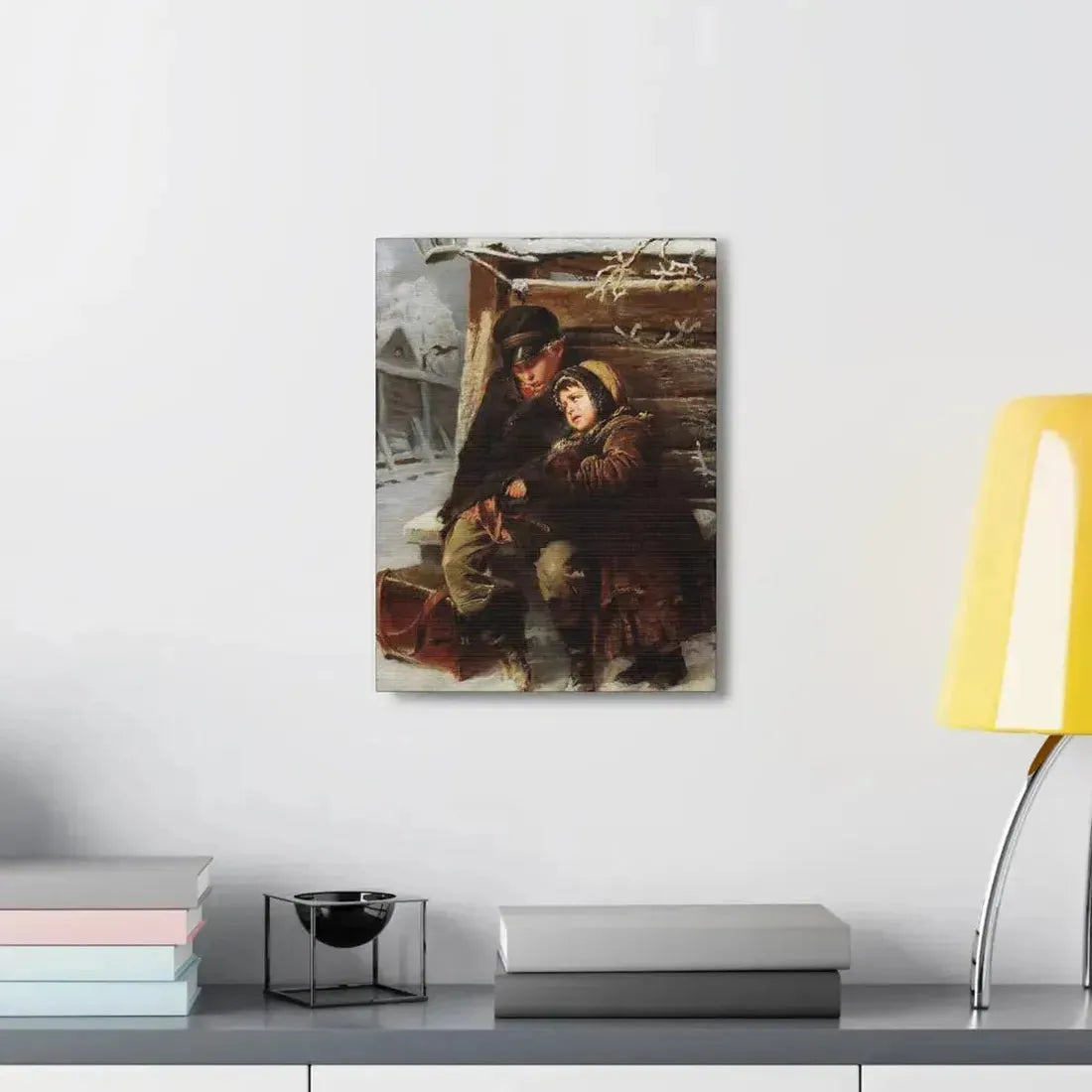 Konstantin Makovsky (1839-1915) The Little Organ-Grinder - Canvas Wall Art - The Sticker Space