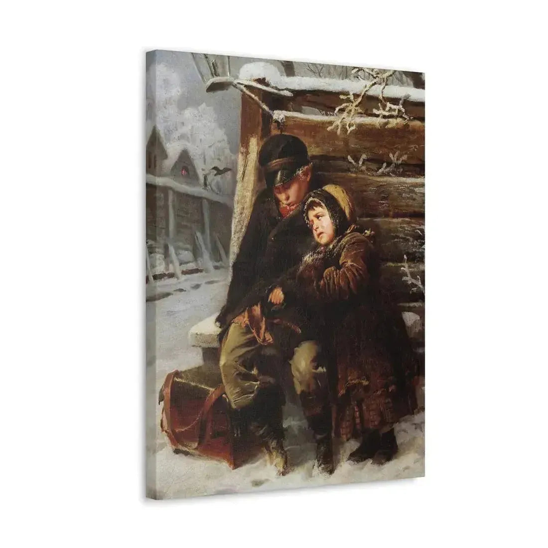 Konstantin Makovsky (1839-1915) The Little Organ-Grinder - Canvas Wall Art - The Sticker Space