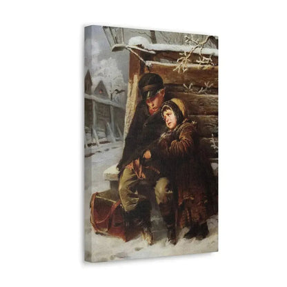 Konstantin Makovsky (1839-1915) The Little Organ-Grinder - Canvas Wall Art - The Sticker Space