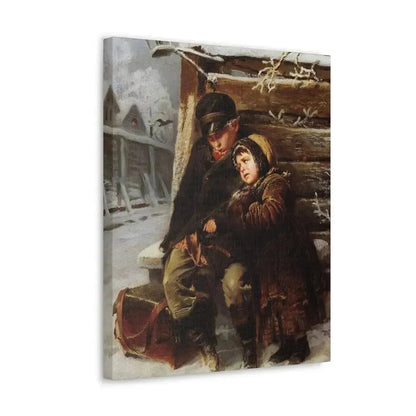 Konstantin Makovsky (1839-1915) The Little Organ-Grinder - Canvas Wall Art - The Sticker Space